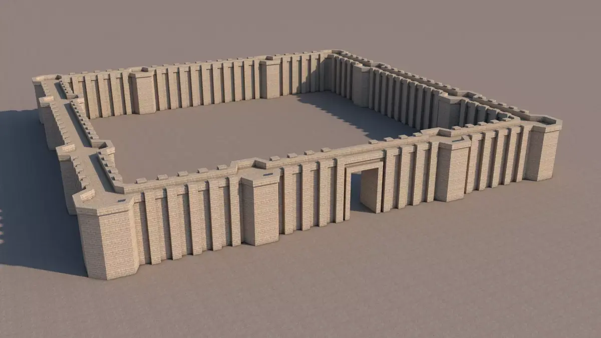 Low Poly Medieval Walls Low-poly 3D model