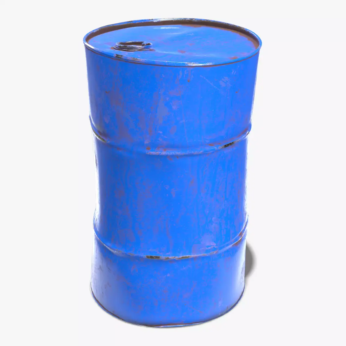 Damaged Crude Oil Barrel PBR Low-poly 3D model get