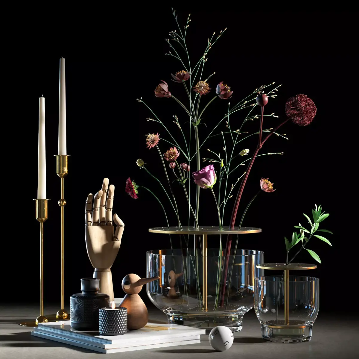 Decorative set 009  3D model