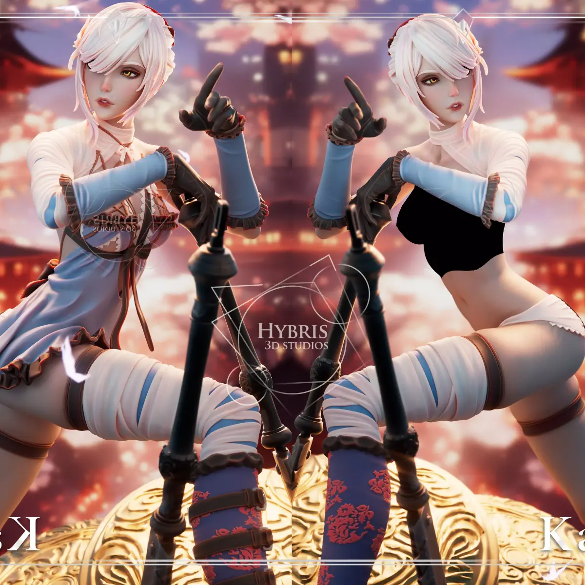 Kaine from Nier Replicant Commercial Package 3D print model