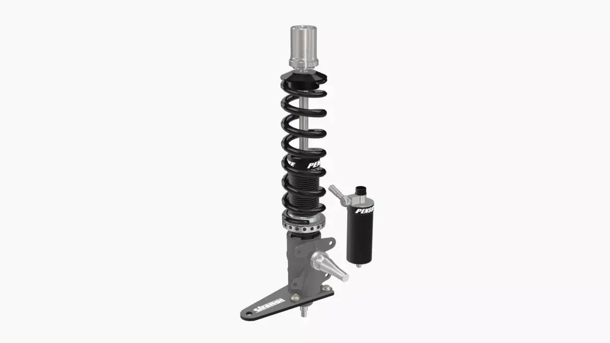 Penske coilovers with HCD strut cup Low-poly 3D model