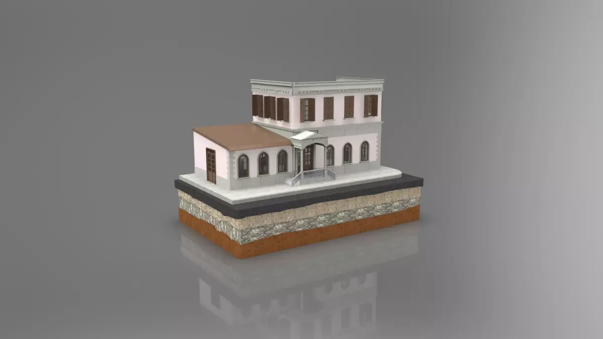 Old Istanbul City Building 004 3D model