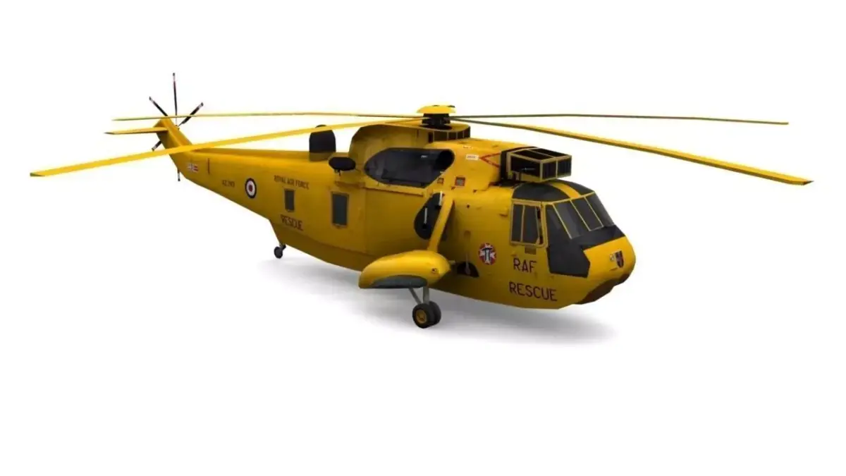 Sea King MK4 helicopter Low-poly 3D model