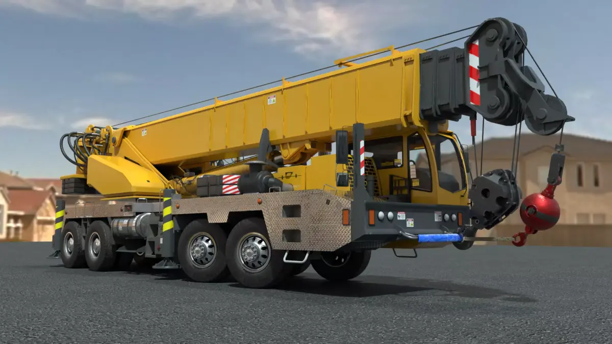 Crane Truck Low-poly 3D model