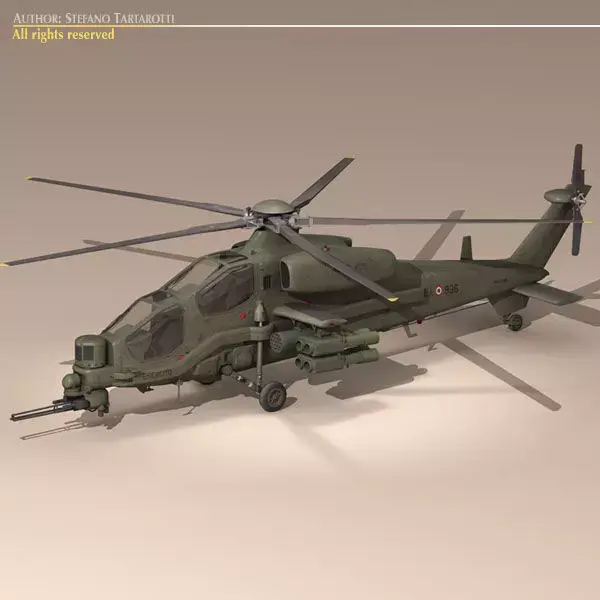 Agusta A129 Mangusta textured 3D model