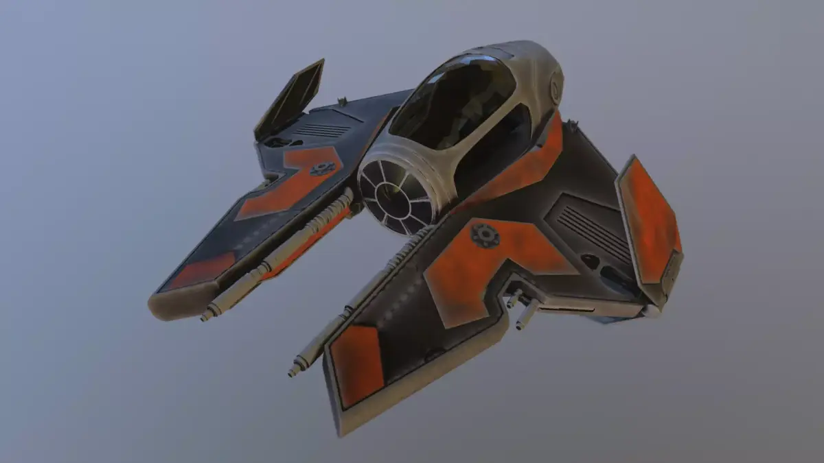 STAR WARS JEDI STARSHIP PBR Low-poly 3D model