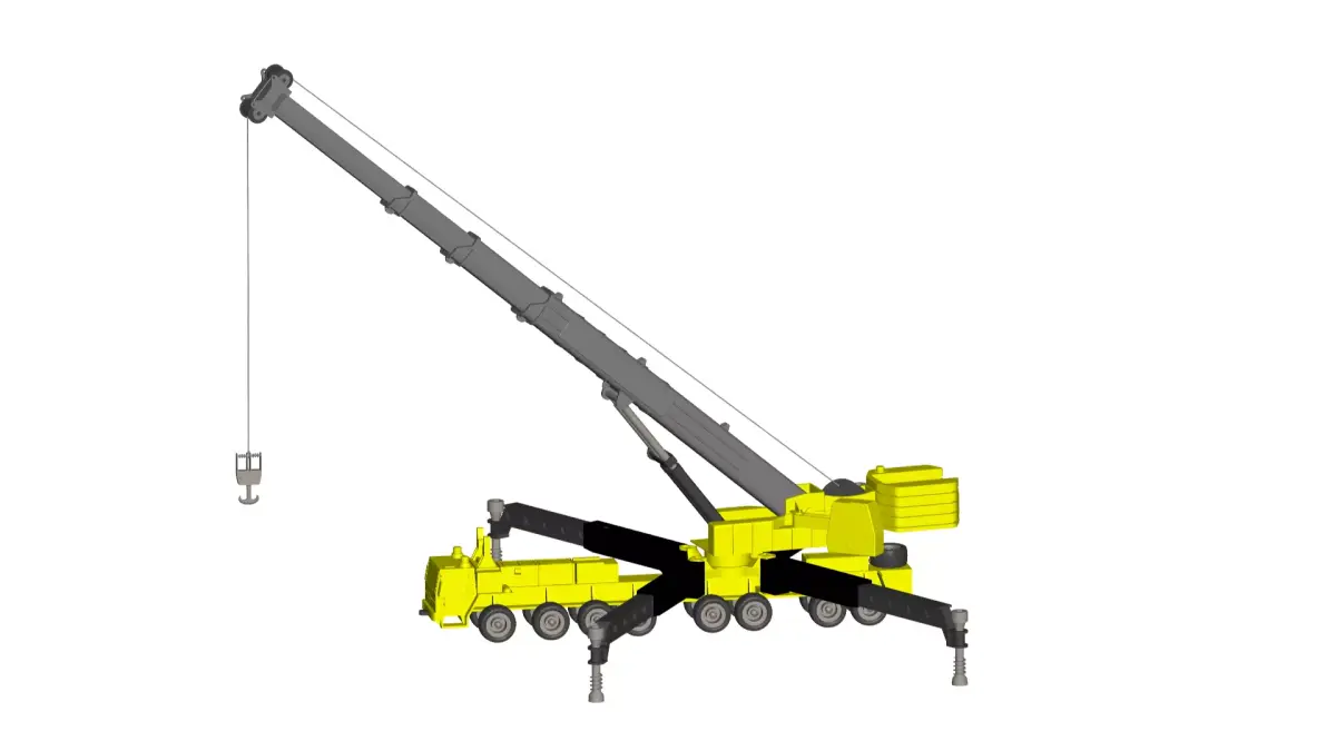 Truck Crane 3D model from CGTrader