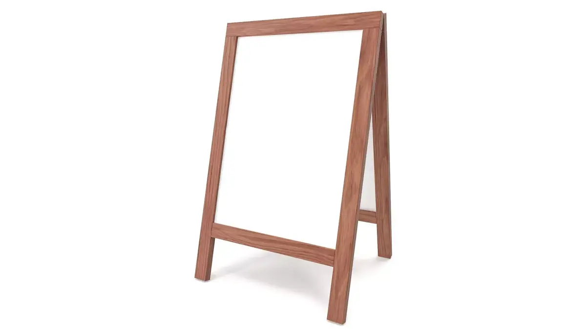 Whiteboard street display mockup 01 3D model