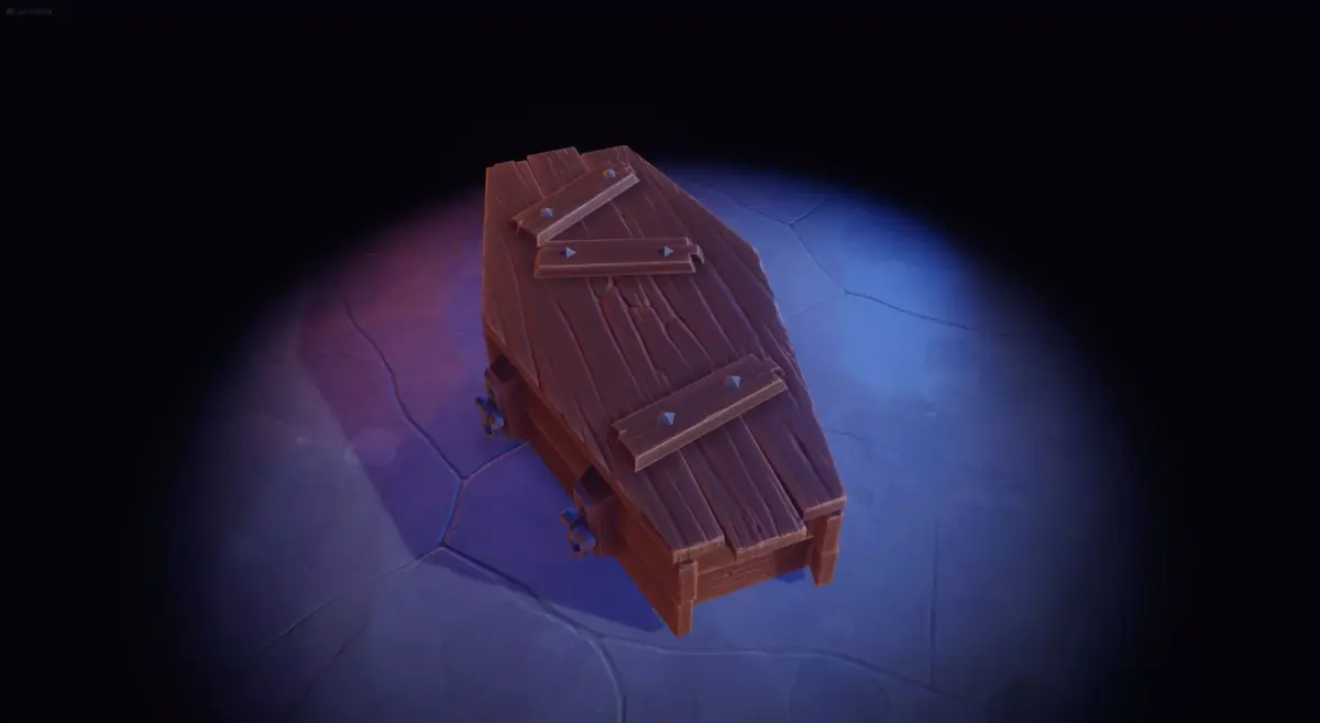 Stylized Coffin Low-poly 3D model purchase