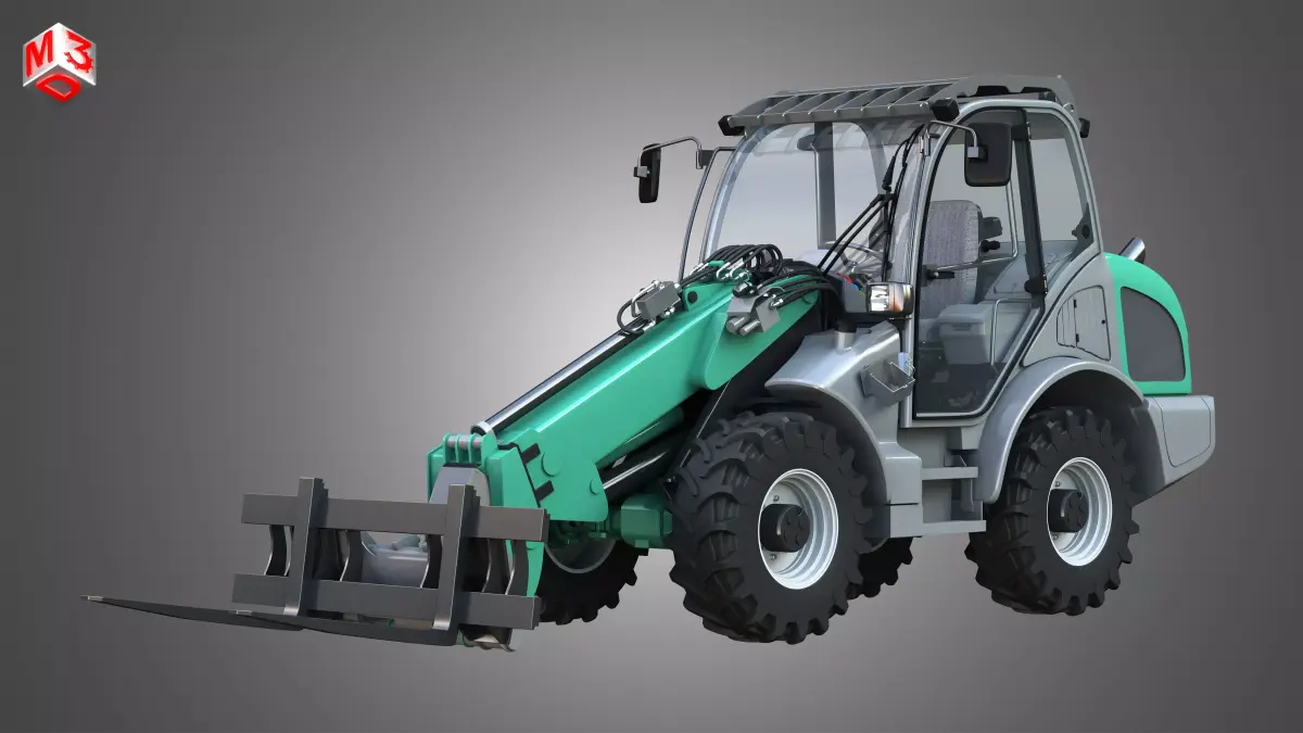 Loader KL80-8T  with Pallet Fork - Front Loader  3D model