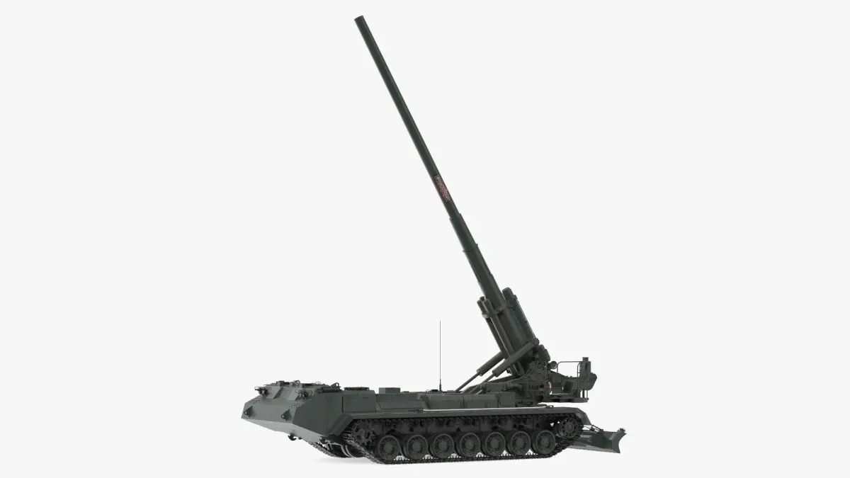 2S7 Pion Heavy Artillery Armed Position Clean  purchase 3D model