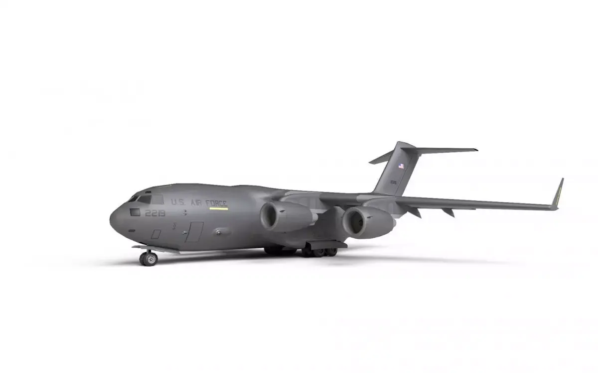 Boeing C17 Globemaster III Transport Aircraft Low-poly 3D model