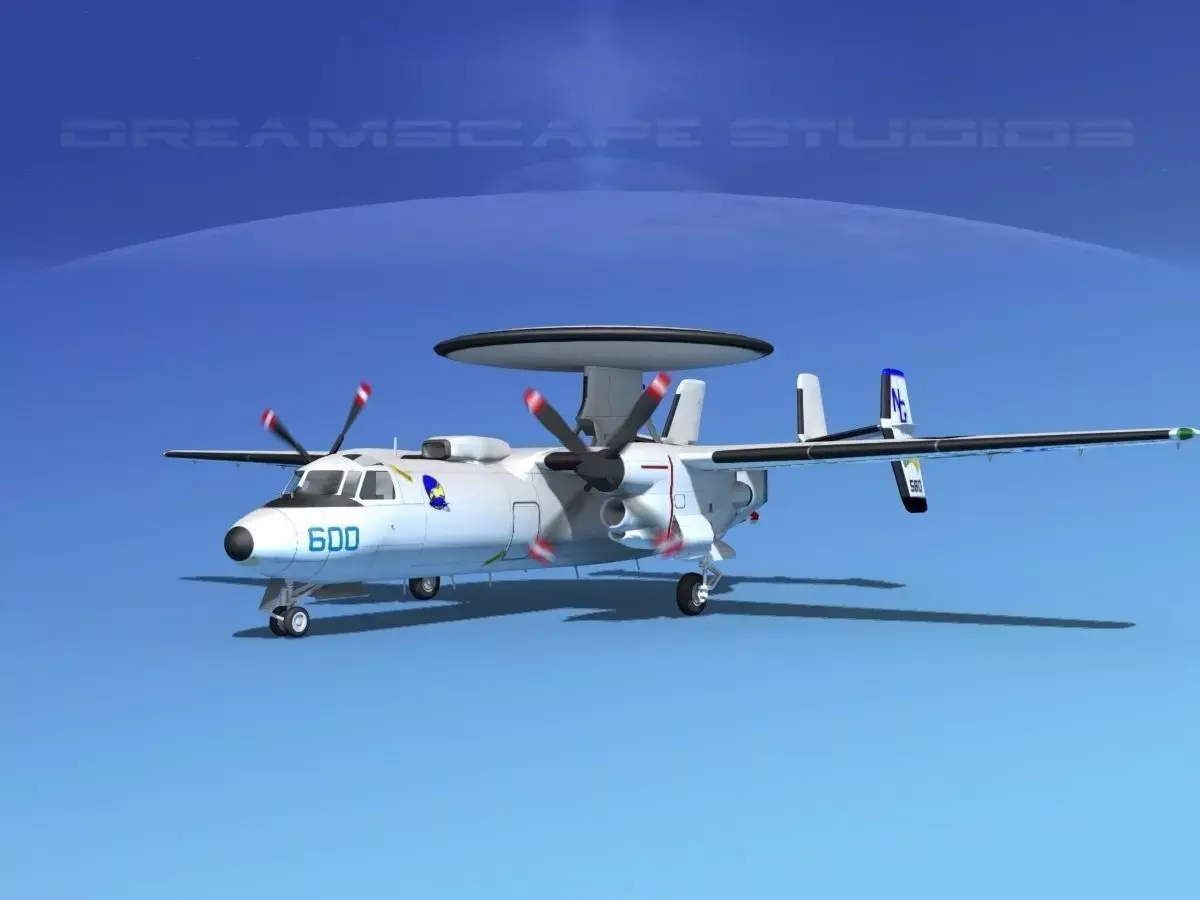 Grumman E-2C Hawkeye V16 3D model
