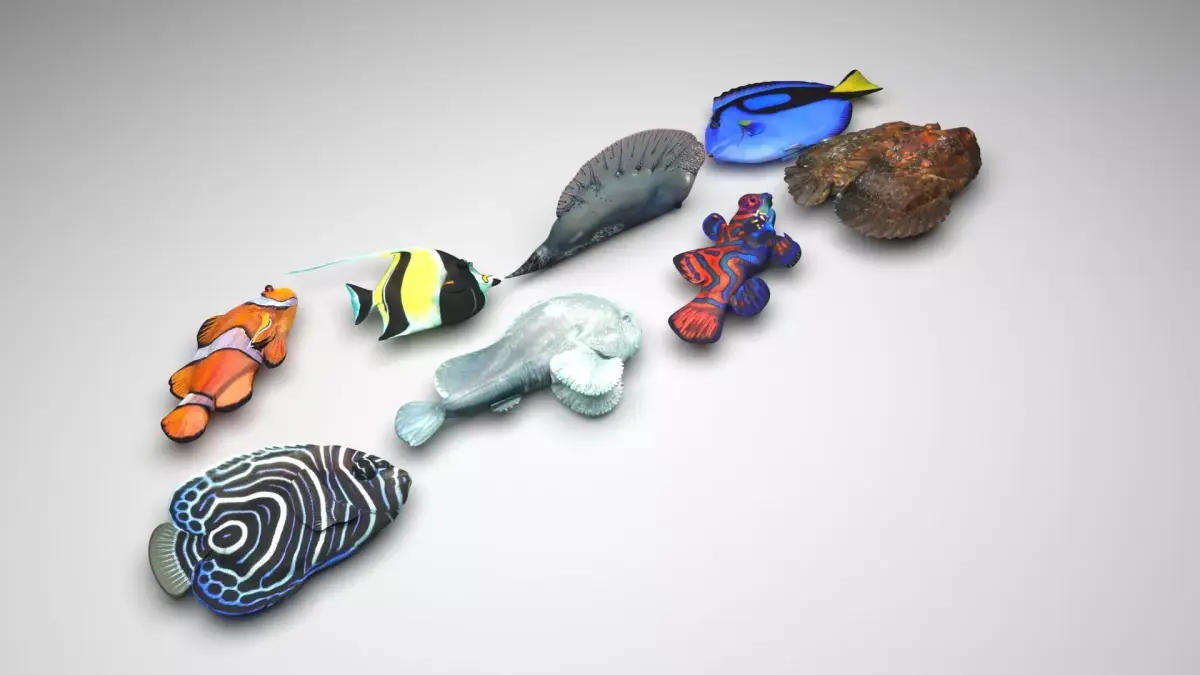 Fishes Set 3D model purchase