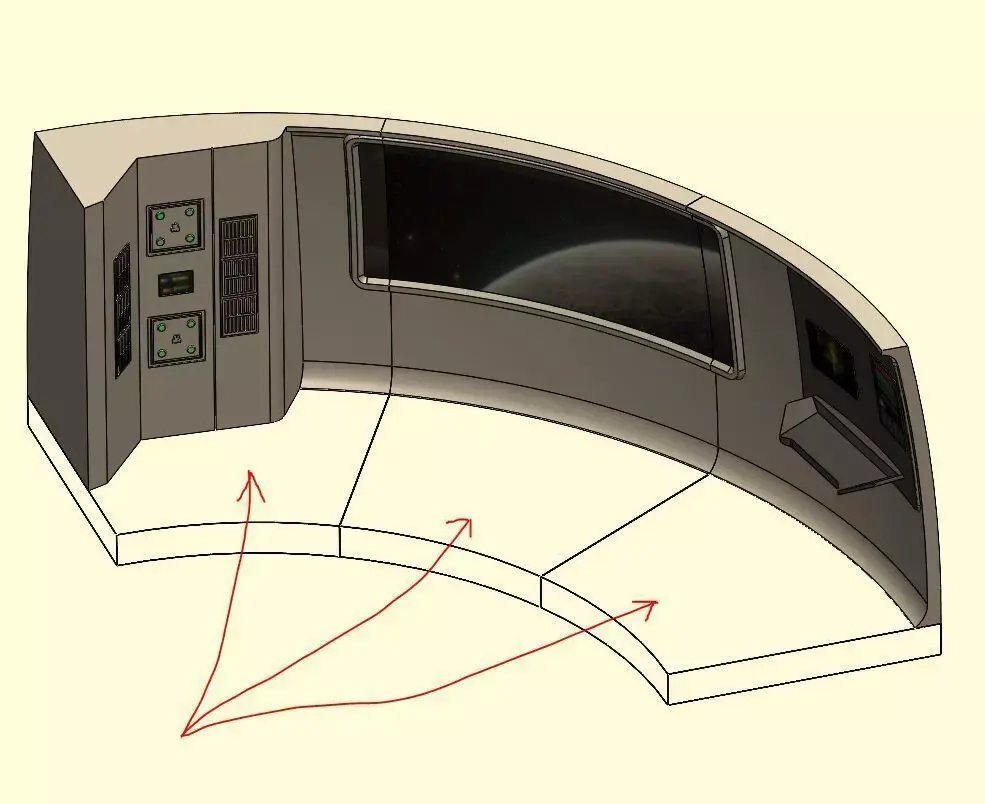 USS Enterprise Bridge Floor - The Wrath of Khan 3D print model