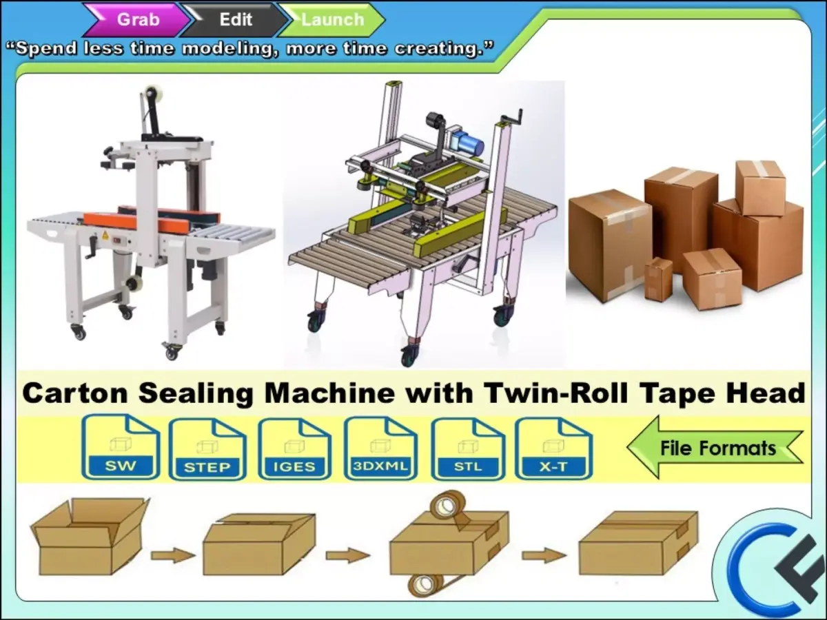 Carton Sealing Machine 3D model purchase