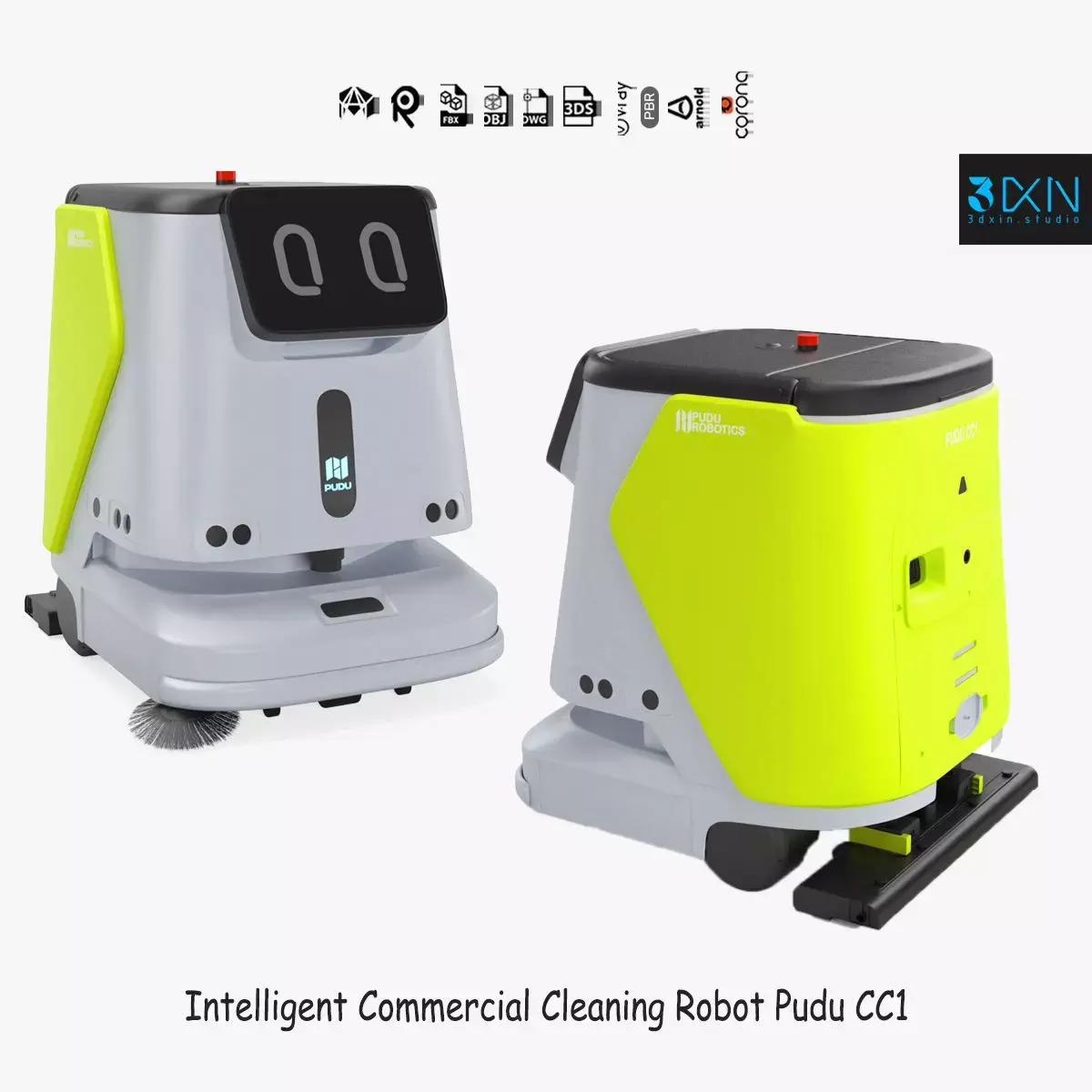 Intelligent Commercial Cleaning Robot Pudu CC1 3D model