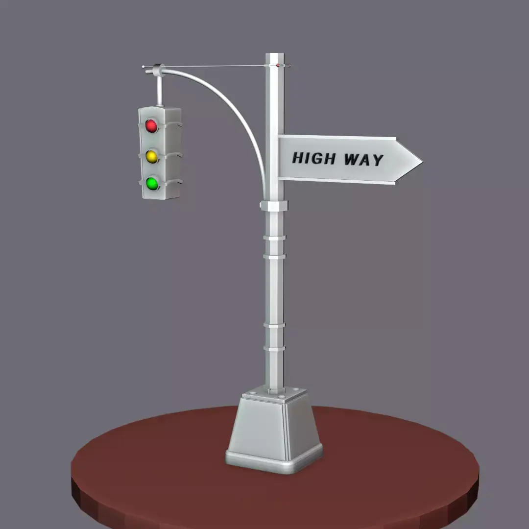Traffic light Free 3D model 5