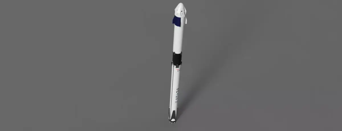 Falcon 9 rocket model Free 3D model