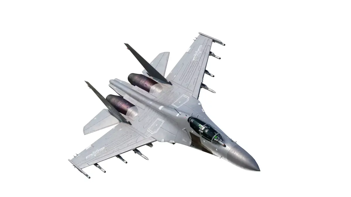 PBR Chinese Shenyang J-16 multirole fighter J16 Flanker Low-poly 3D model