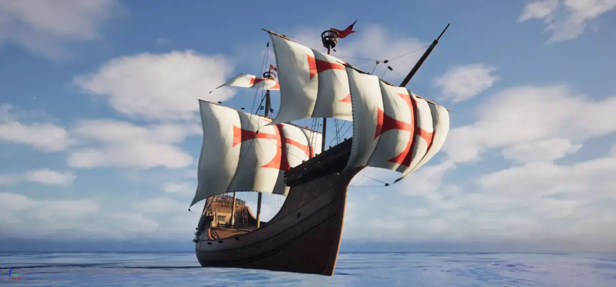 Santa Maria Historic Sailing Ship 3D Model Low-poly 3D model