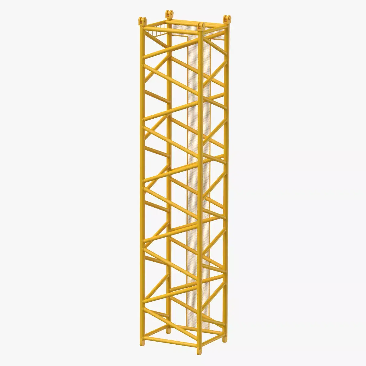 Crane D Intermediate Section 12m Yellow 3D model