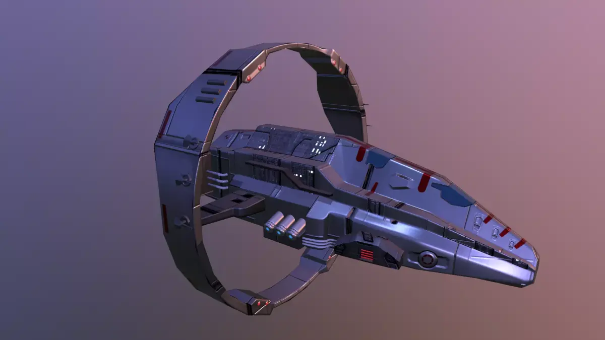 Space Ship Fighter Low-poly 3D model purchase