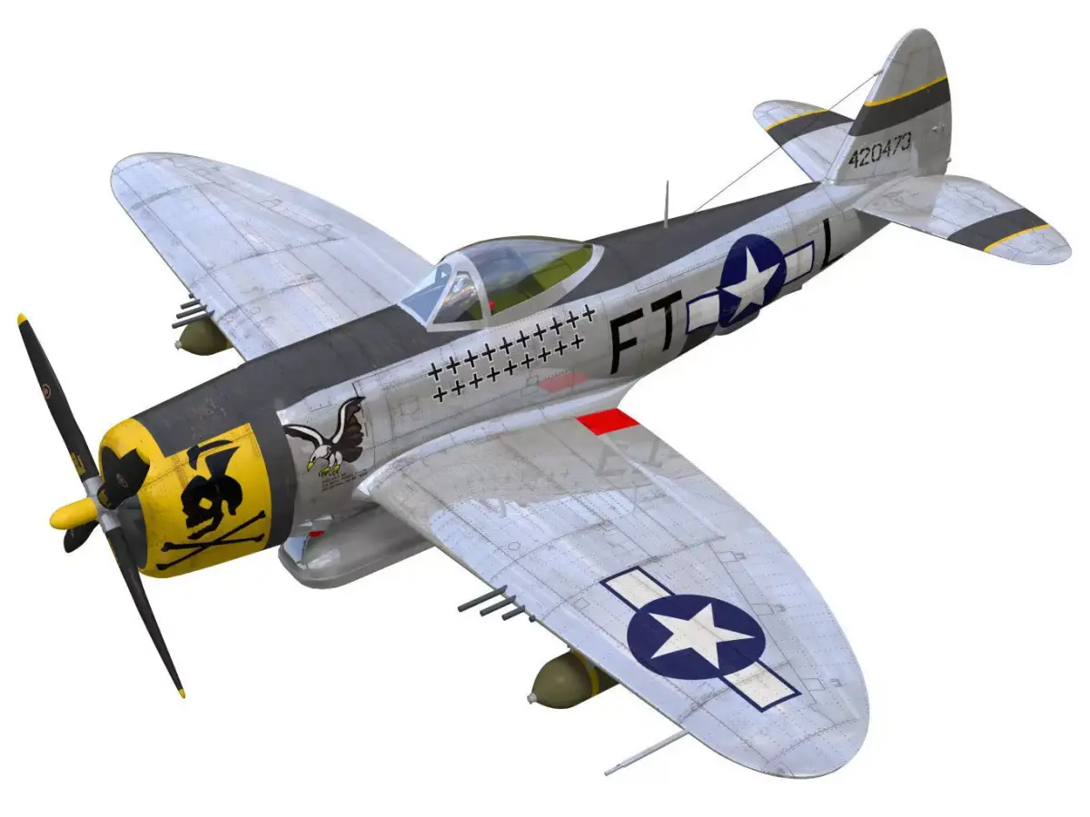 Republic P47D Thunderbolt 3D model buy