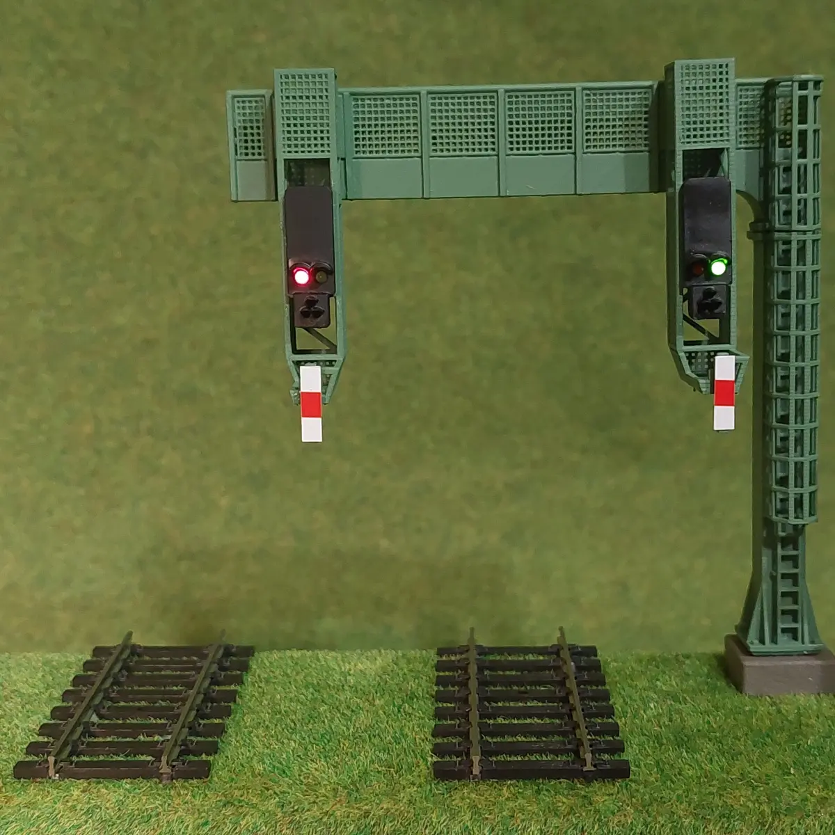 Deutsche Bahn Double Signal Bridge 1-87 resin 3D print model