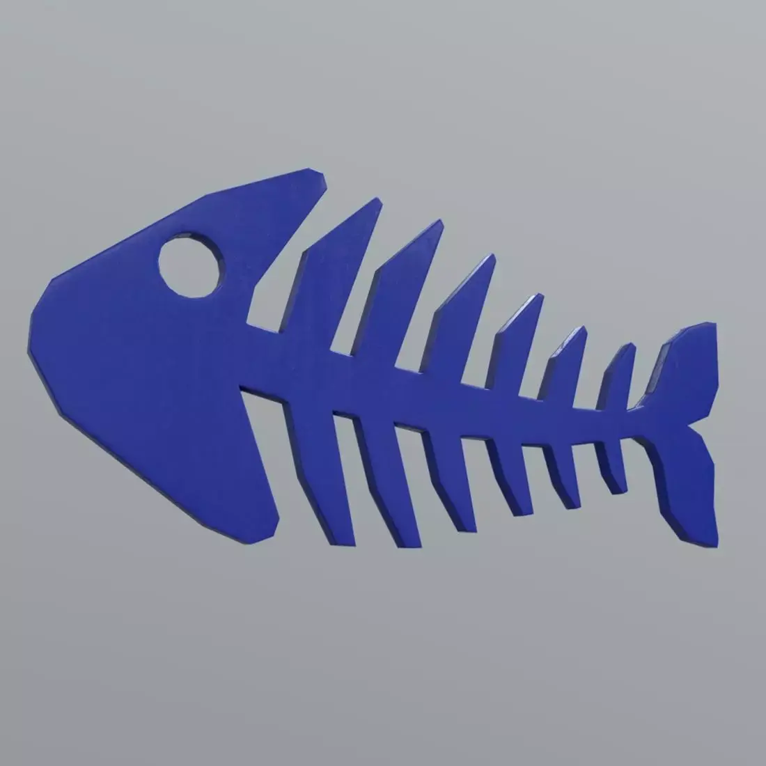 Fishbone 2 fish skeleton Low-poly 3D model