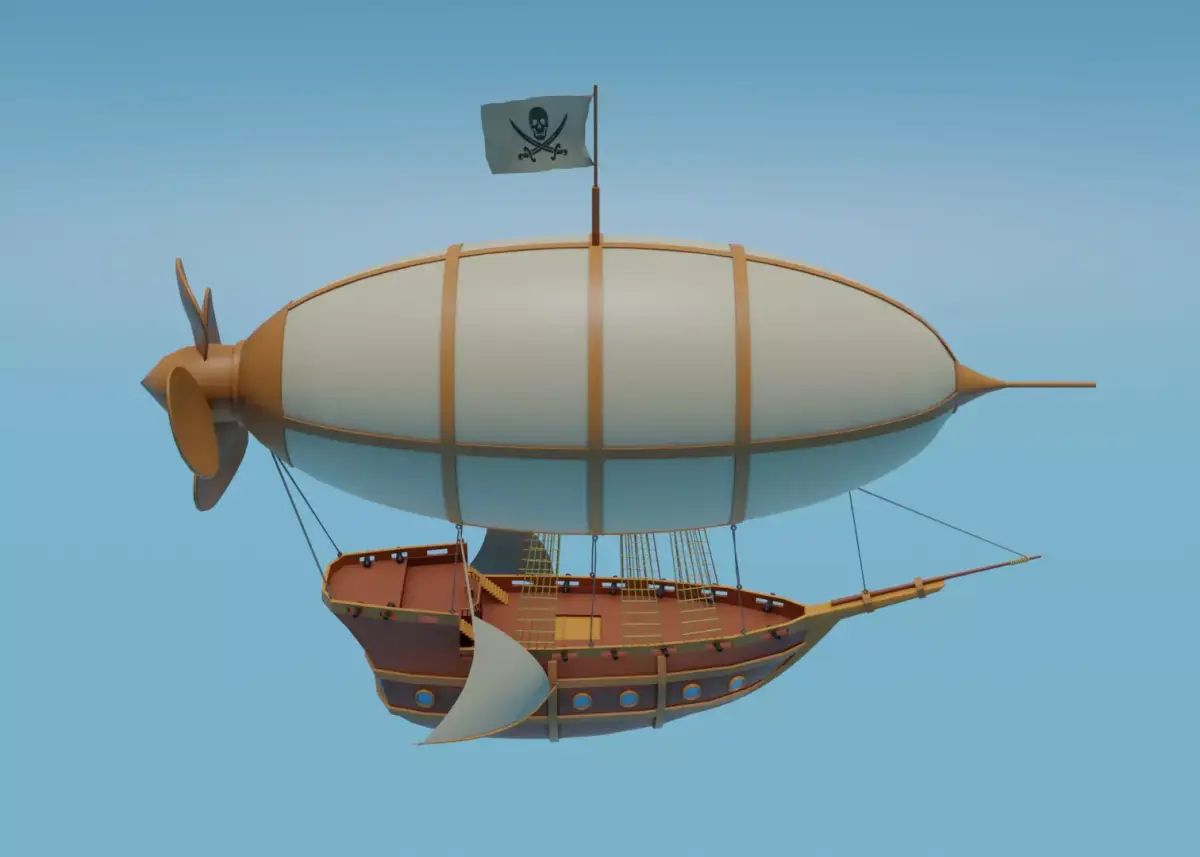 Fight Ship Low-poly 3D model