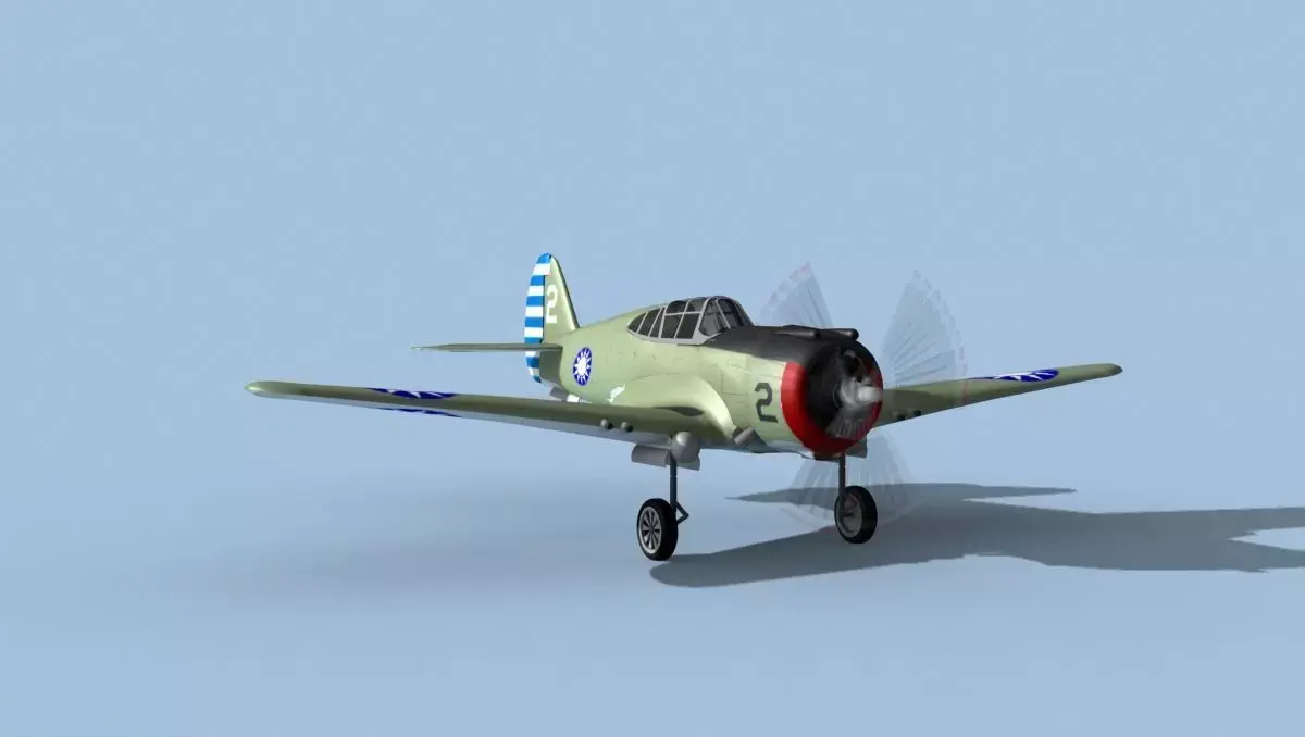 Curtiss H-75C Mohawk V14 China 3D model