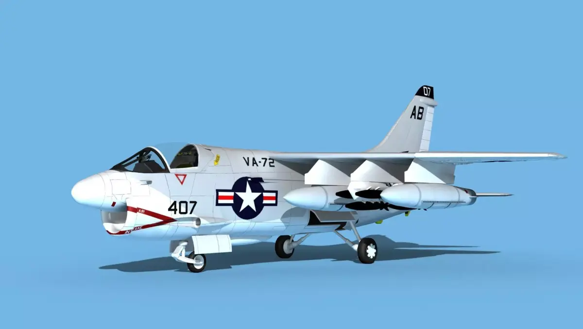 Chance Vought A-7C Corsair II V27 USN 3D model