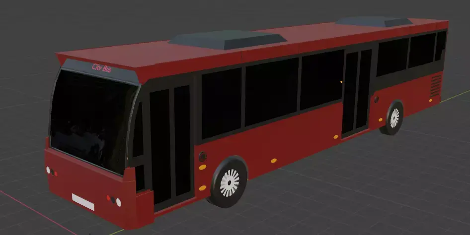 CITYBUS Low-poly 3D model