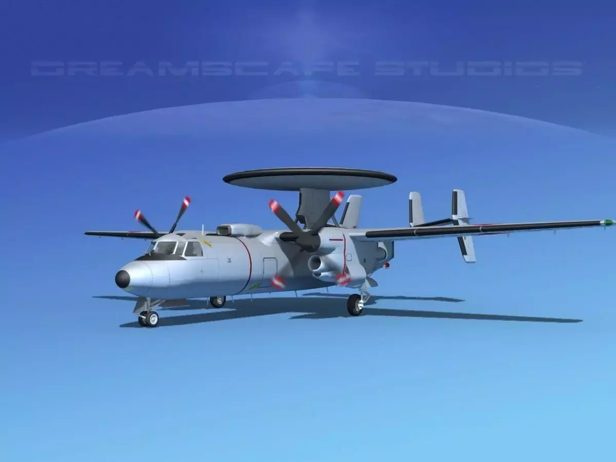 Grumman E-2C Hawkeye V18 3D model