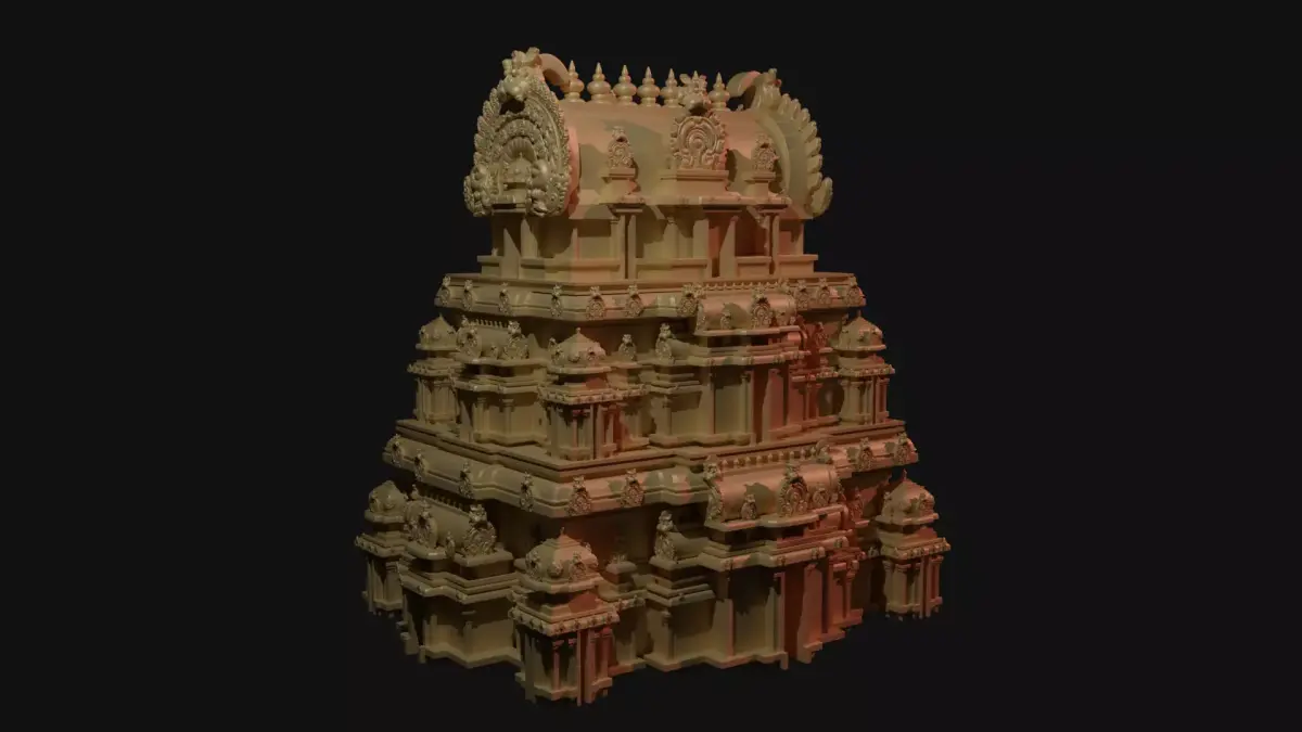 Kopuram-Indian Temple Structure 3D print model purchase