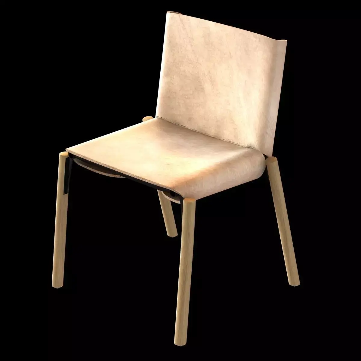 kristalia 1085 edition hide leather chair  3D model