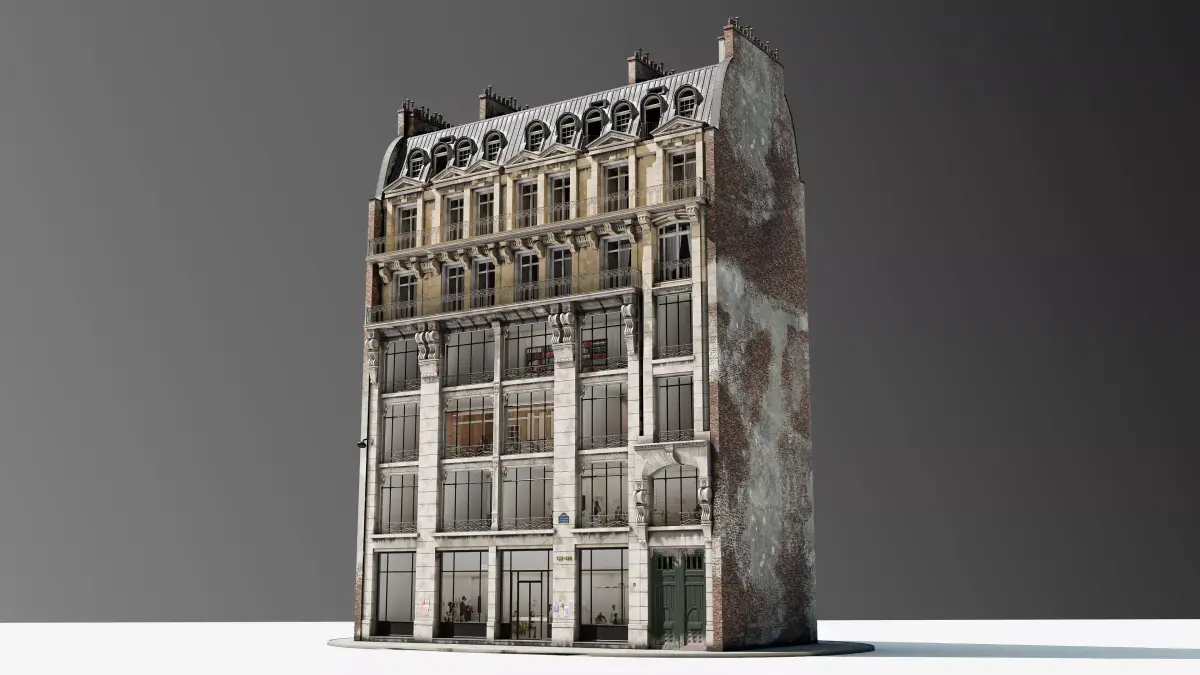 Parisian Commercial Resident Building 3D model