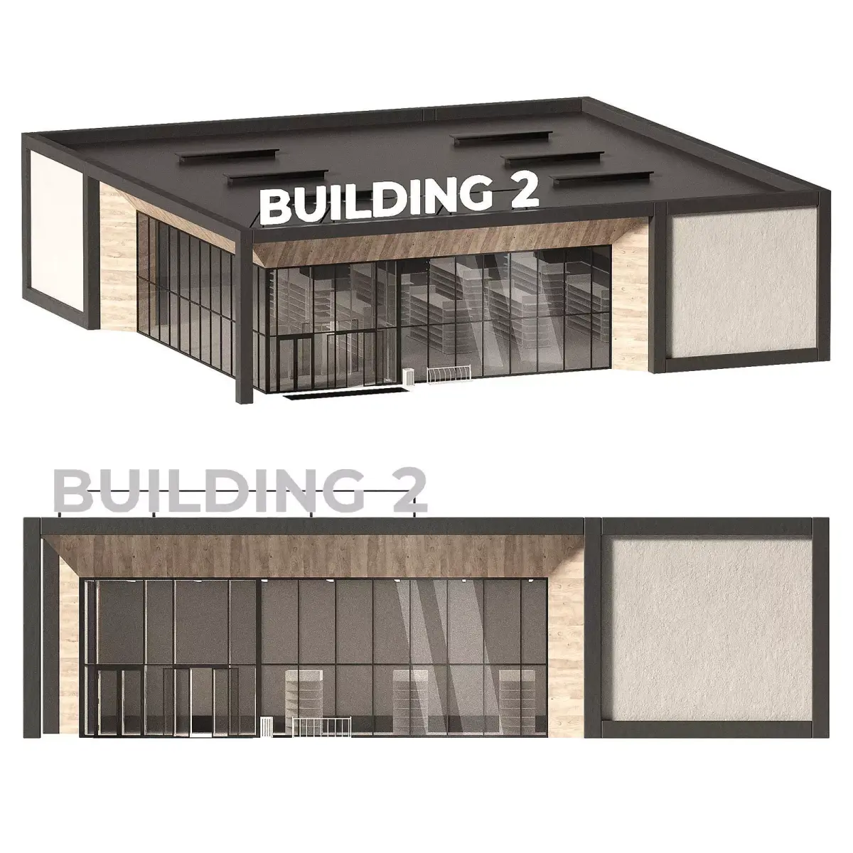 Commercial building Exhibition salon showroom Store 3D model
