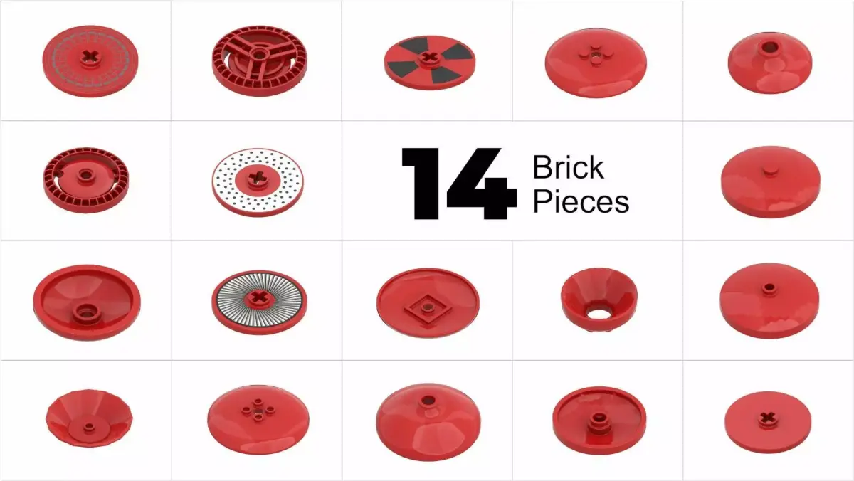 TwindBricks3D - 14 Technic Disk collection 3D print model