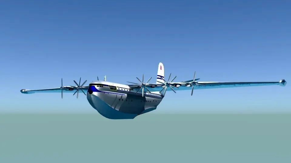SARO PRINCESS FLYING BOAT Free low-poly 3D model