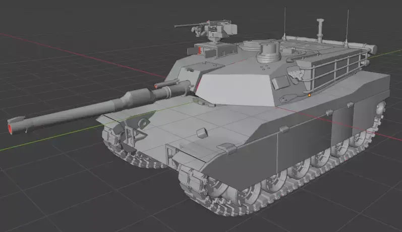 M60-2000 American Experimental Main Battle Tank  Low-poly 3D model