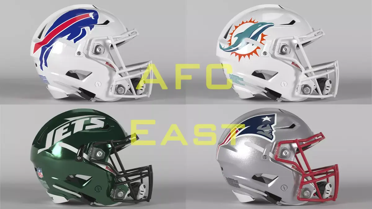 Football Helmet NFL AFC East Collection PBR 