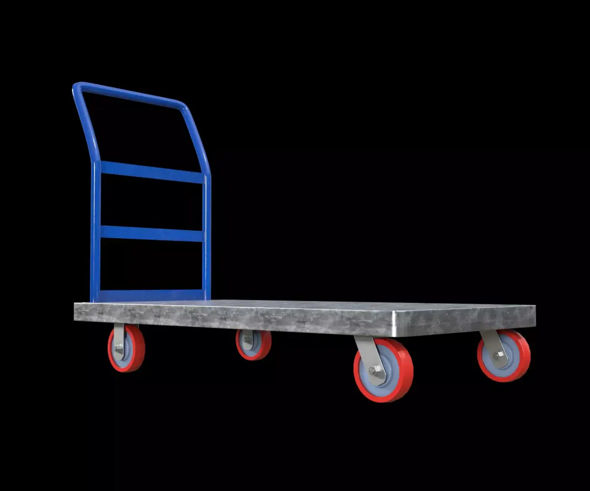Steel Cart Photorealistic Low-poly 3D model
