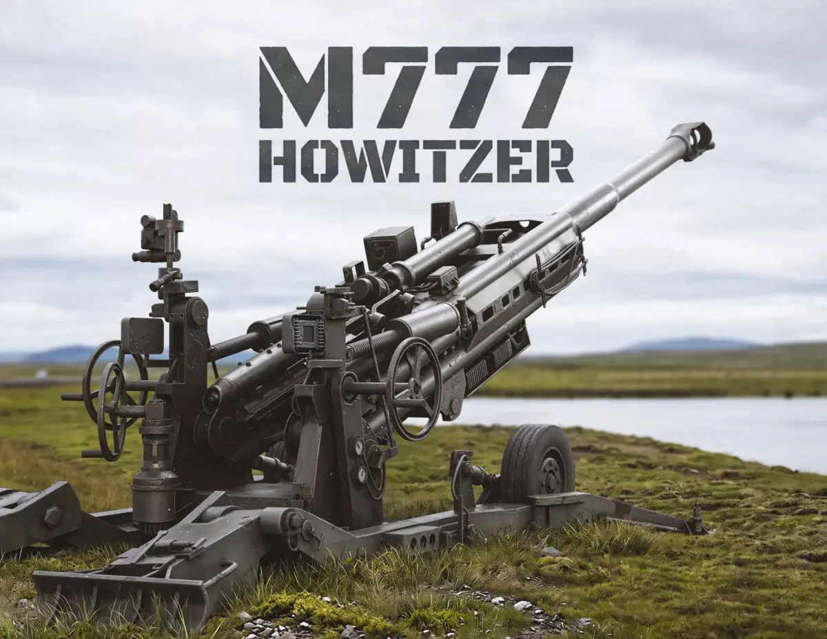 M777 Lightweight Towed Howitzer Low-poly 3D model