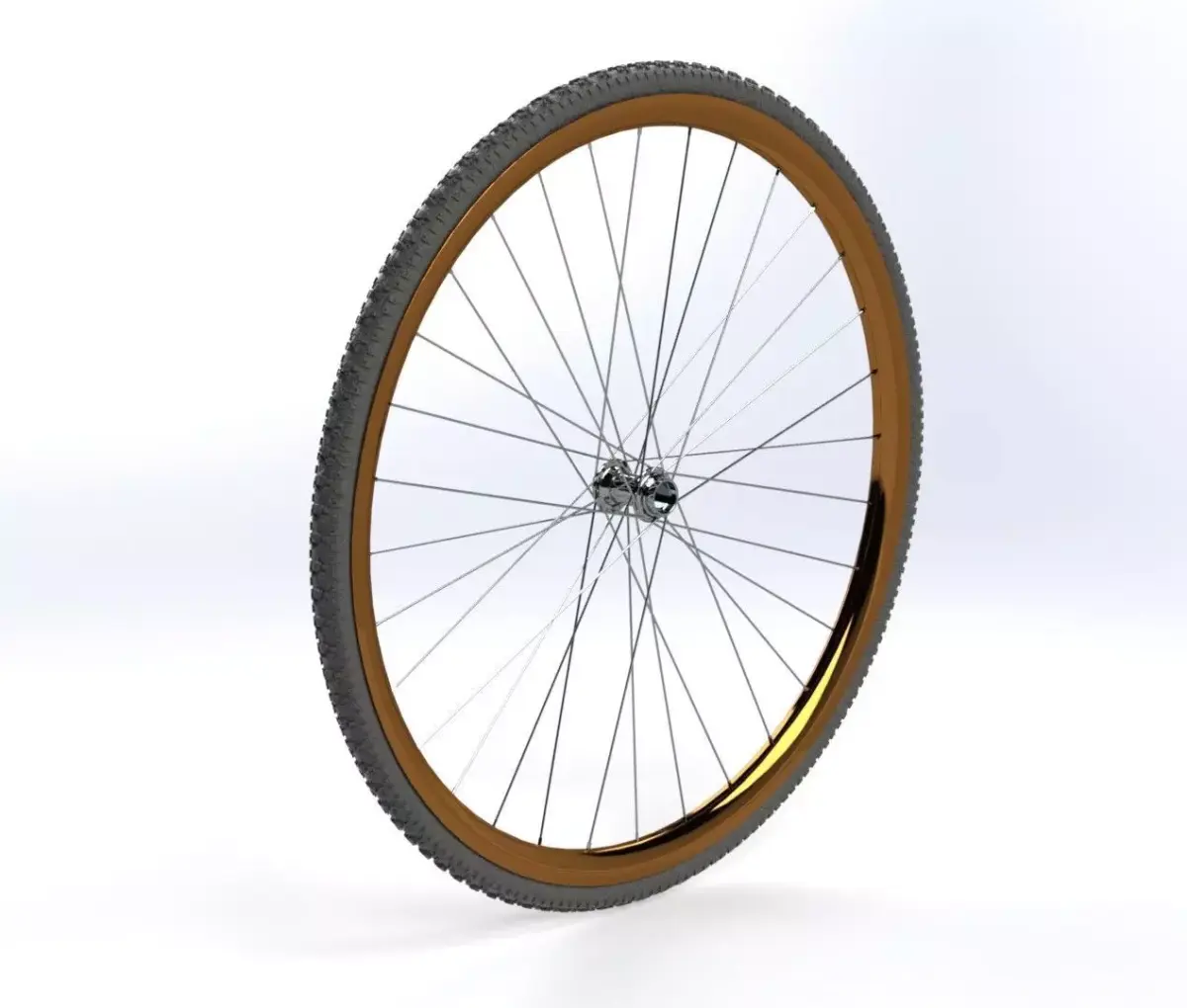 Bicycle Rim With Tire Off-road  3D model