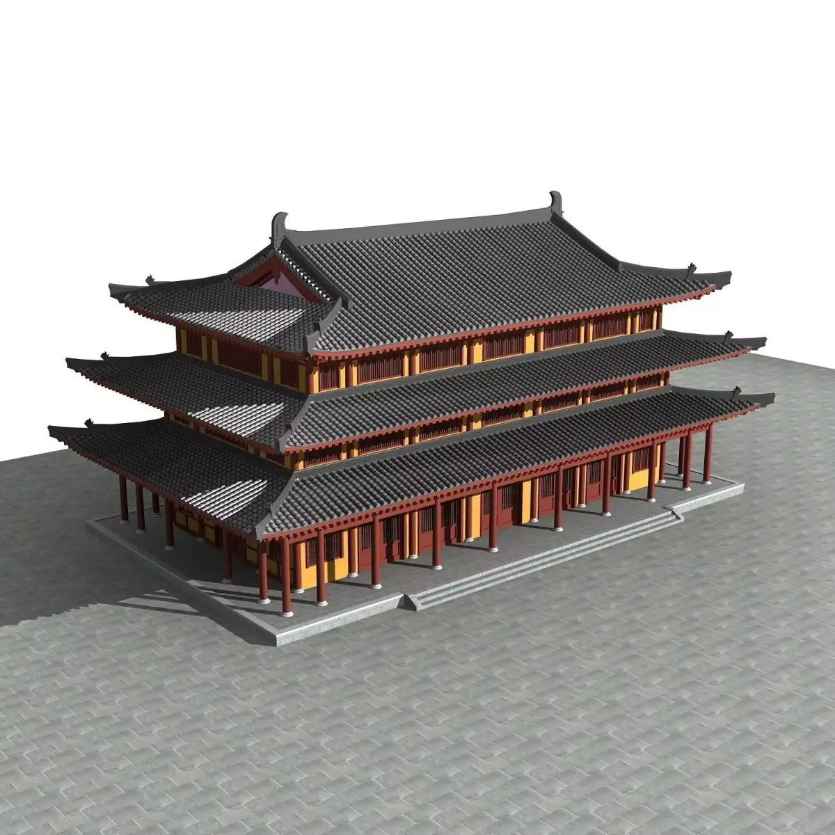 Chinese Style Architecture 3D model 43