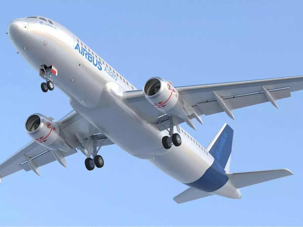 Airbus A320 Commercial Jet with Cockpit and Interiror 3D model