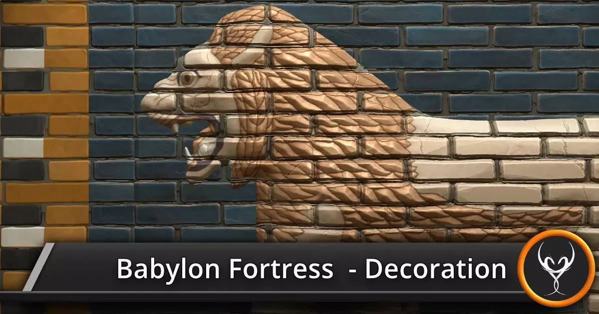 Babylon Fortress Kit B Decoration Low-poly 3D model