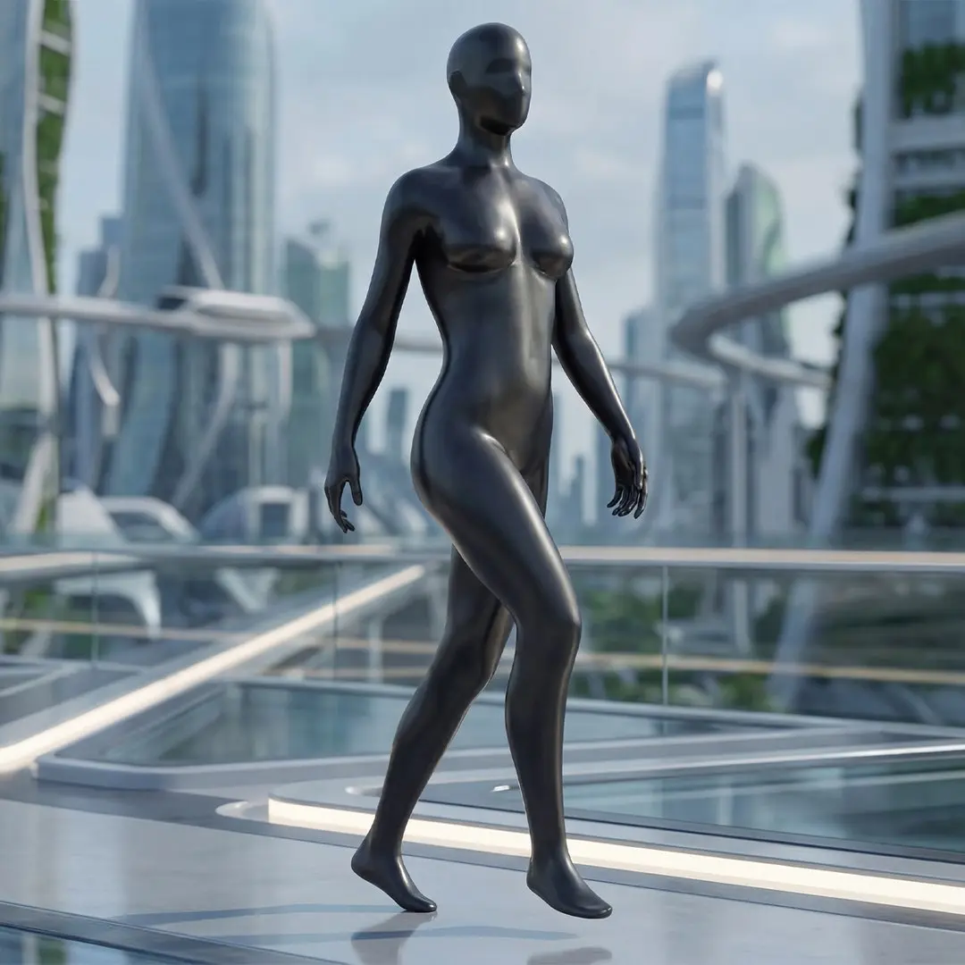 Female Mannequin Rigged For Maya 3D model